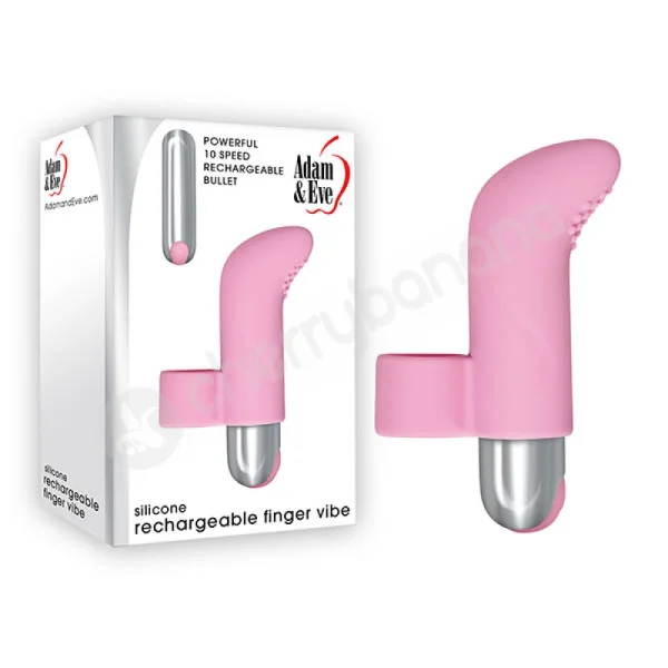Pink Silicone Rechargeable 10 Speed Finger Vibe