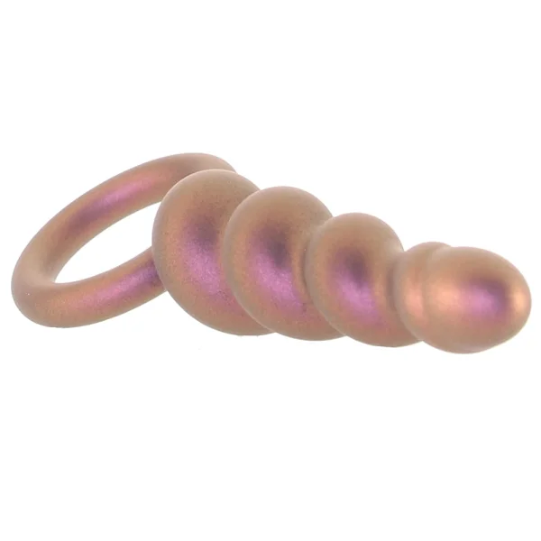Anal Adventures Matrix Spiral Loop Silicone Butt Plug By Blush - Copper