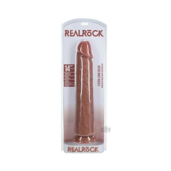 Extreme Dildos: Realrock Extra Long 14 In. Dildo Tan