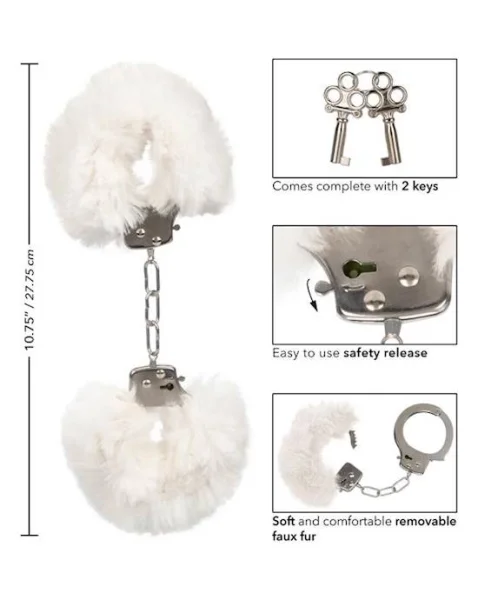 Ultra Fluffy Furry Cuffs - White