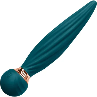 Sugar Pop Twist Rechargeable Silicone Gyrating Insertable Vibrator Teal