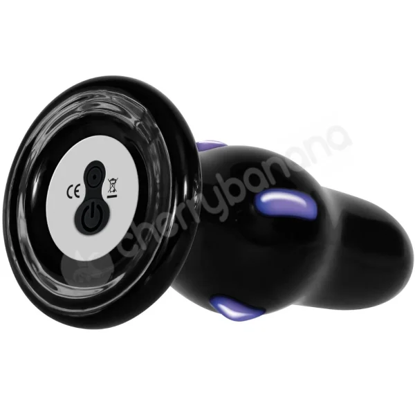 Adam & Eve Rear Rocker Vibrating Glass 3.2" Anal Plug