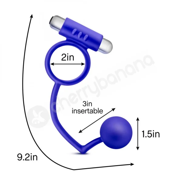Performance Penetrator Anal Ball With Vibrating Cock Ring