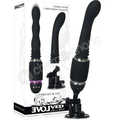 Evolved Thrust Go Thrusting Vibrator With 2 Shaft Attachments