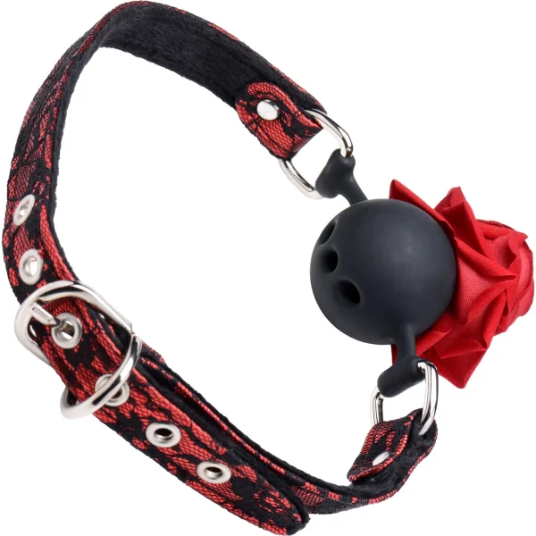 Master Series Full Bloom Silicone Rose Gag