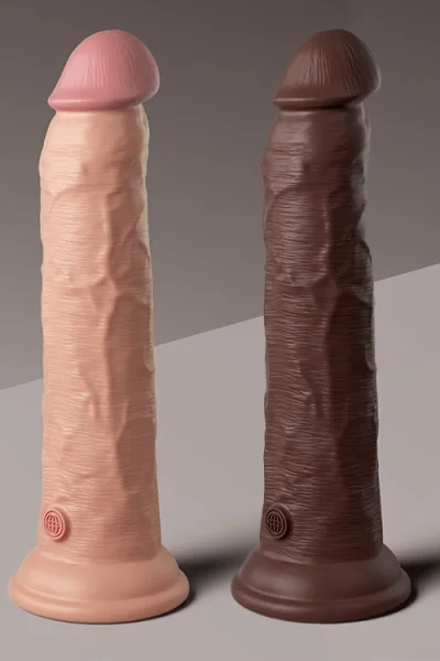 Pipedream King Cock Elite Dual Density Vibrating 9" Silicone Dildo