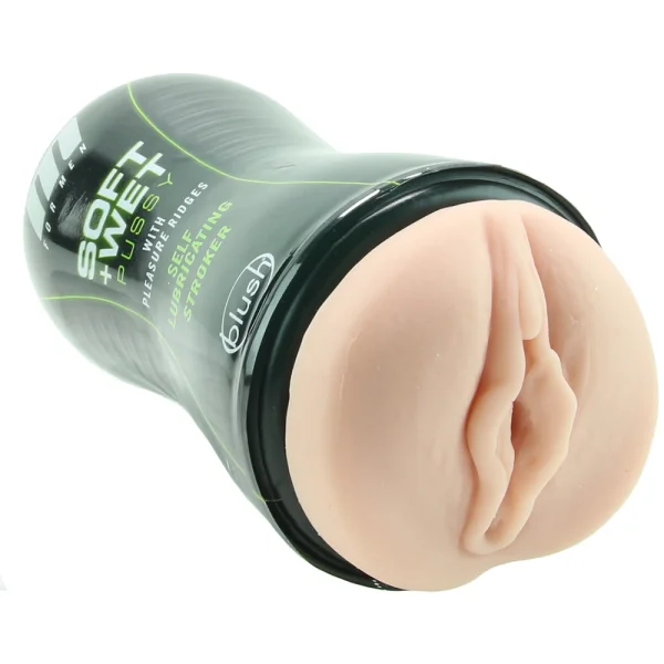 M for Men - Soft and Wet - Pussy With Pleasure Ridges - Self Lubricating Stroker Cup - Vanilla
