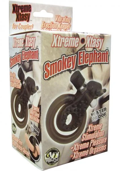 XTREME XTASY BLACK ELEPHANT VIBRATING COCK RING WATERPROOF — image 4 of 4