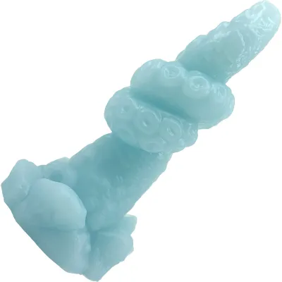 Uncover Creations Tentacle Knot II Glow In The Dark 8 Silicone Fantasy Dildo Deep Dive Blue