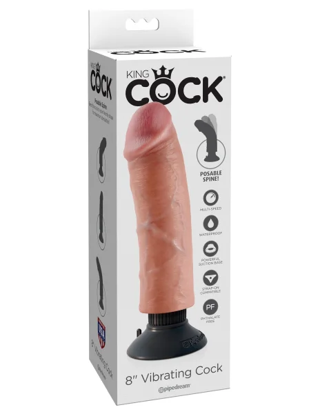King Cock 8 in. Vibrating Cock