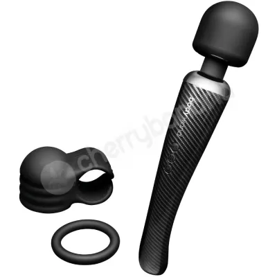 Bodywand Manwand Black Large Powerful Wand With Penis Attachment Ring