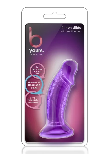 B Yours - Sweet n' Small 4 Inch Dildo With  Suction Cup - Pink