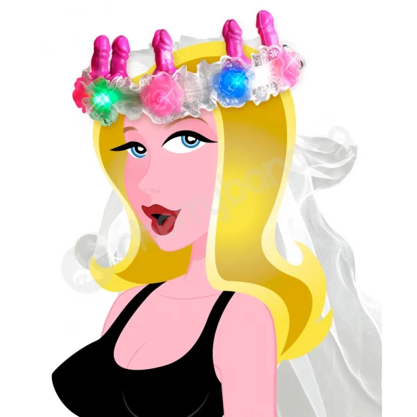 Bachelorette Party Favors Light-Up Pecker Veil