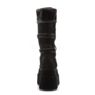 BEAR 202 4 1 2 punk goth Stacked P F Blk Vegan Suede Calf BT