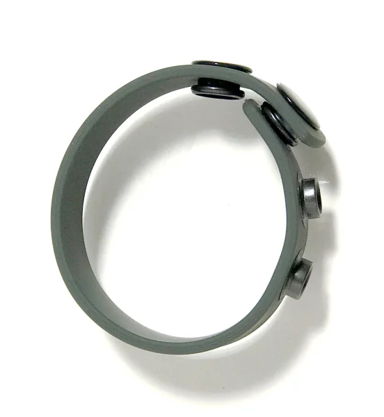 Boneyard Silicone Cock Strap 3-Snap Ring - Gray