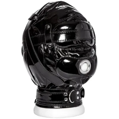 Bondara Edge Lights Out PVC Padded Lockable Deprivation Hood