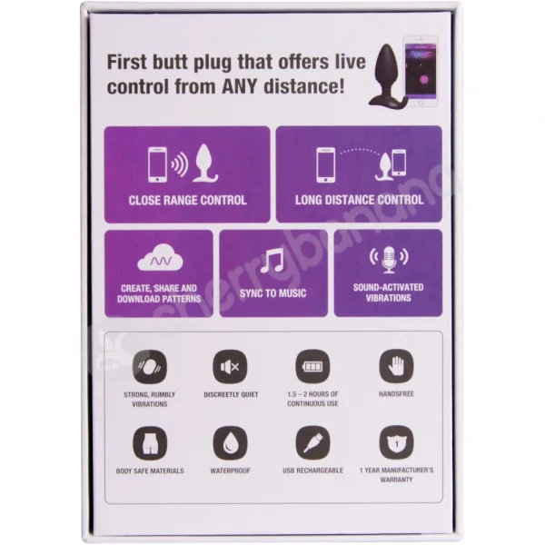 Lovense Hush 1.75" Wide App Controlled Vibrating Butt Plug