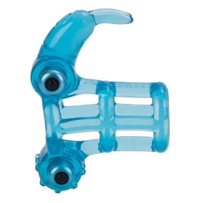Basic Essential Double Trouble Vibrating Support System Blue