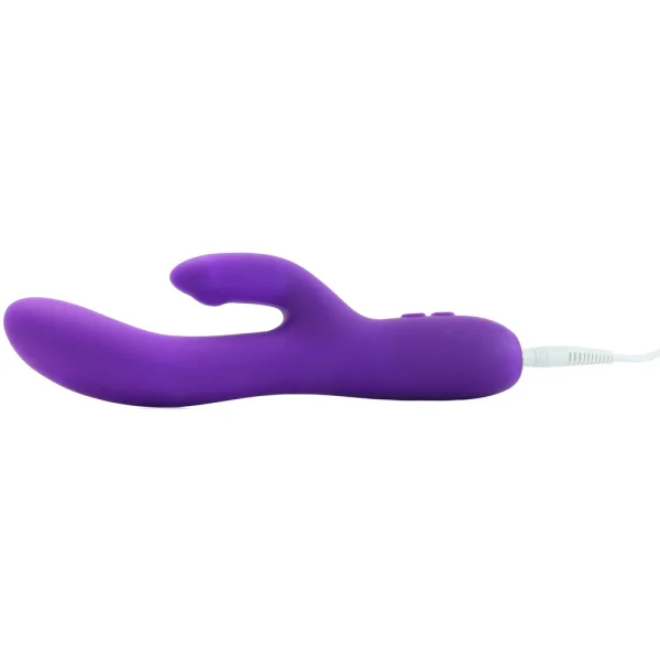 ROCKIE 12 Function Rechargeable Silicone Rabbit Style Vibrator By VeDO - Indigo