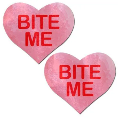 Pastease Bite Me Heart Pink red O s