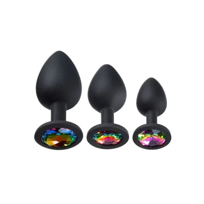 Cloud 9 Novelties Gems Silicone Anal Plug Includes Small Med Large Size