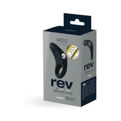Cock Rings Vedo Rev Rechargeable Vibrating C ring Black