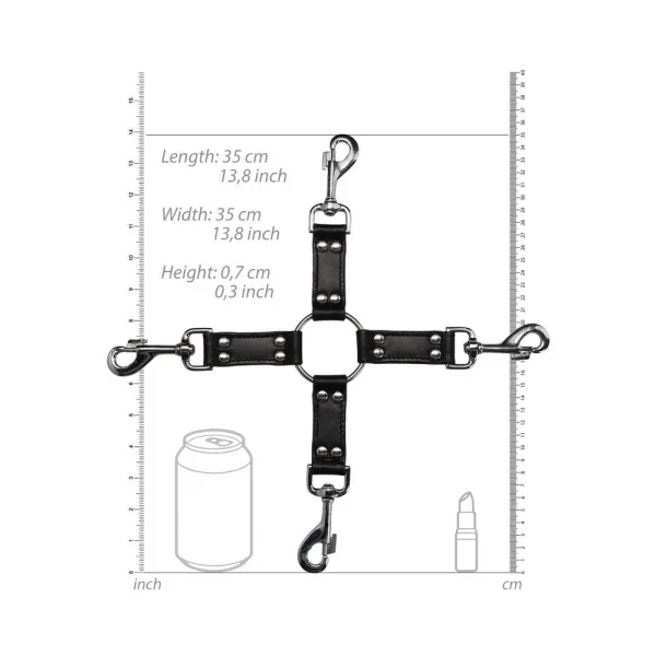 Ouch! Pain - Saddle Leather 4-way Hogtie Cross