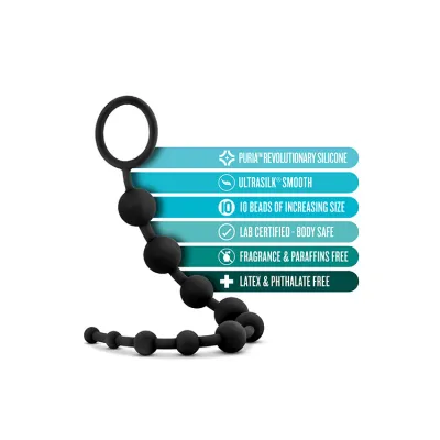 Blush Anal Adventures 12 5 String of 10 Silicone Anal Beads