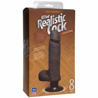 Realistic Cock UR3 Ultraskyn Vibrating 8 inch Black