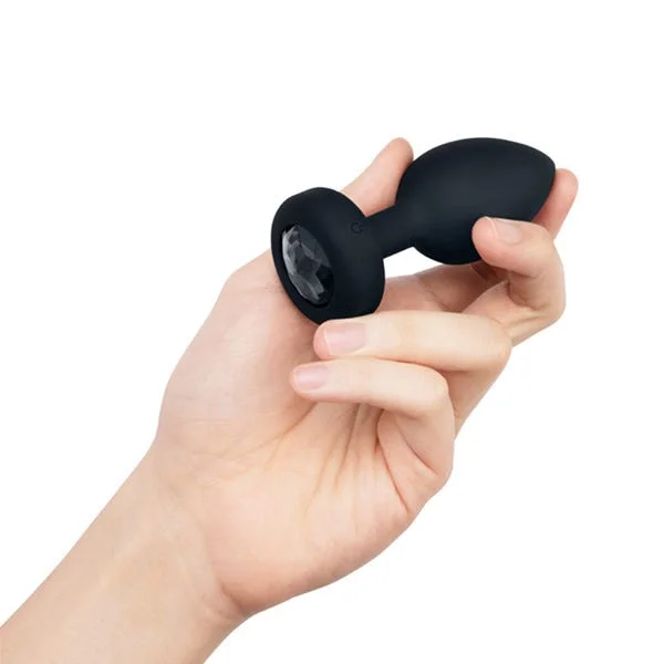b-Vibe Vibrating Jewels Remote Control Butt Plug M/L Black