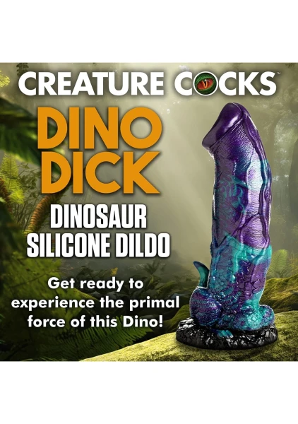 Dino-Dick 9" Silicone Suction Cup Dildo By Creature Cocks - XL
