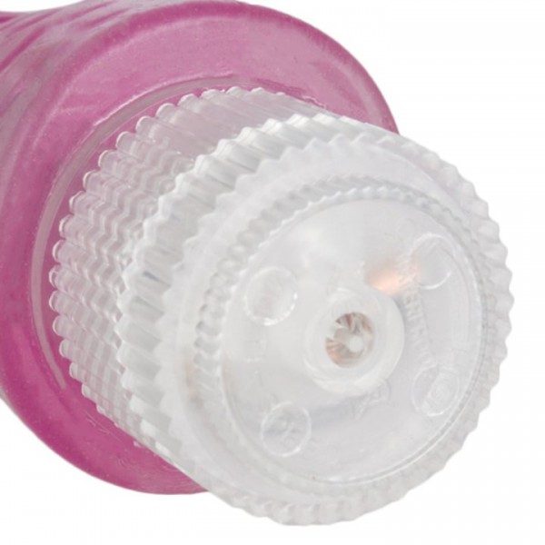 Bondara Crystal Clear Pink Jelly Vibrating Dildo – 9 Inch — image 4 of 5