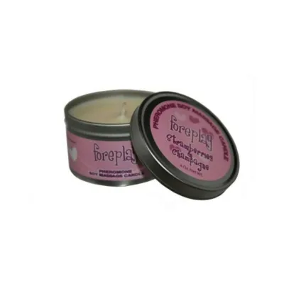 Smitten Pheromone Massage Candle Smitten Strawberry Champagne 4 Oz 113 G
