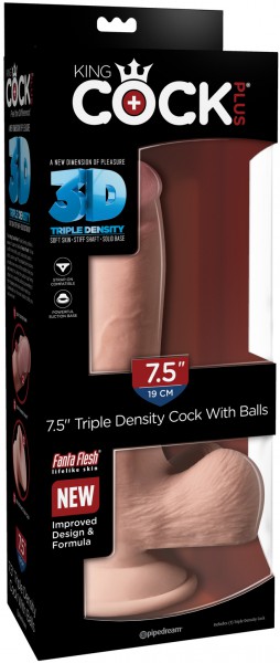 7.5" + Balls Triple Density 3D Cock