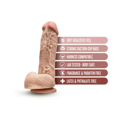 Realistic Dildos Dr Skin Mr D 8 5 In Dildo With Balls Beige