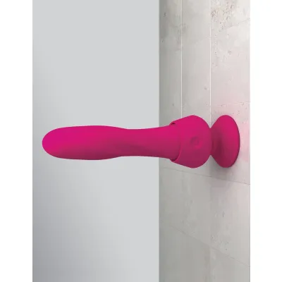 Threesome Wall Banger Deluxe Silicone Vibrator Pink