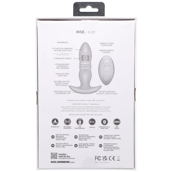 A-play Rise Rechargeable Silicone Anal Plug With Remote
