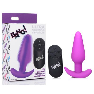 Bang 21X Silicone Butt Plug with Remote