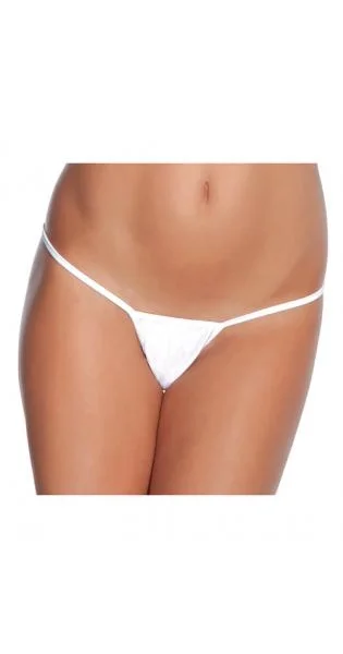 Low rise lycra g-string white xl