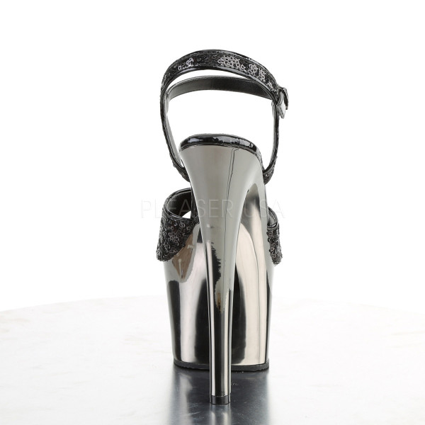 7 inches Heel, 2 3/4 inches Chrome PF Ankle Strap Sandal — image 16 of 20
