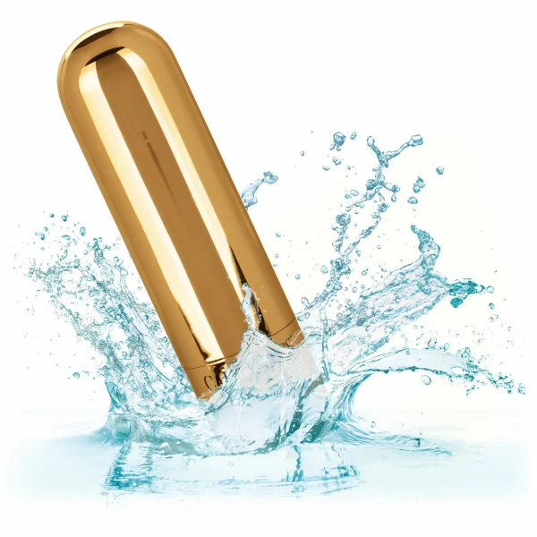 Hideaway Rechargeable Waterproof Mini Vibrator by CalExotics - Gold