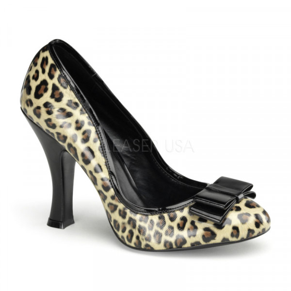 SMITTEN-01 - 4" Heel Pump W/ Bow Detail At Toe