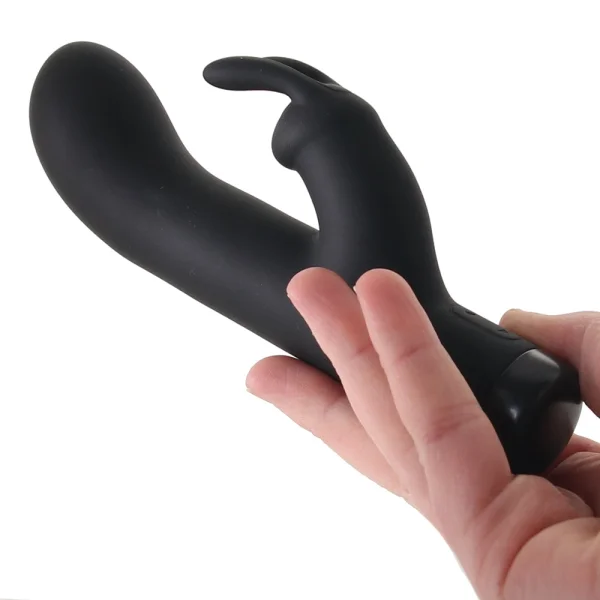 In A Bag Silicone Rechargeable Rabbit Vibrator By Doc Johnson - Black