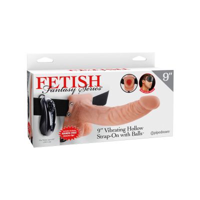 9 Vibrating Hollow Strap On Balls
