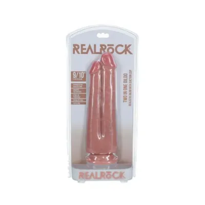 Couples Dildos Realrock Two In One 9 In 10 In Dildo Beige