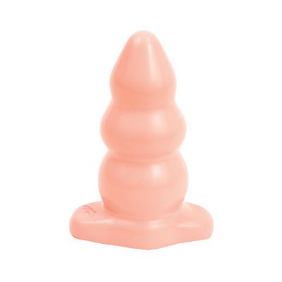 Tripple Ripple Butt Plug Large White 5 6 Inch