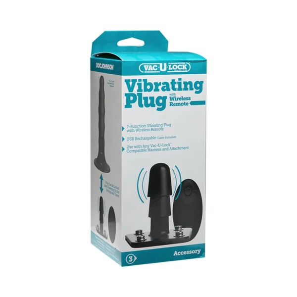 Vac-U-Lock™ Vibrating Plug with Wireless Remote