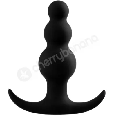 Anal Adventures Platinum Silicone 3 Beaded Butt Plug