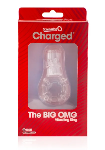 Big Omg Vibrating Ring - Clear - Each