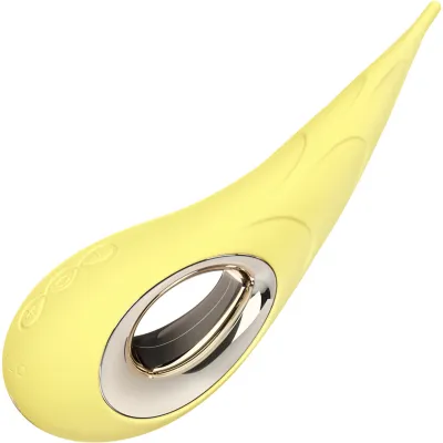 LELO DOT Cruise Clitoral Pinpoint Silicone Waterproof Rechargeable Vibrator Lemon Sorbet